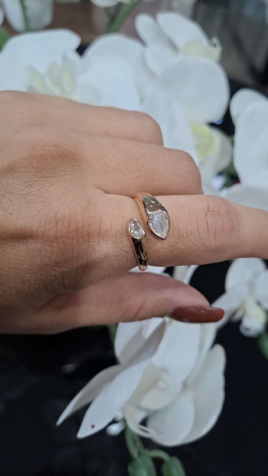 ANEL DUPLA GOTA ZIRCONIA