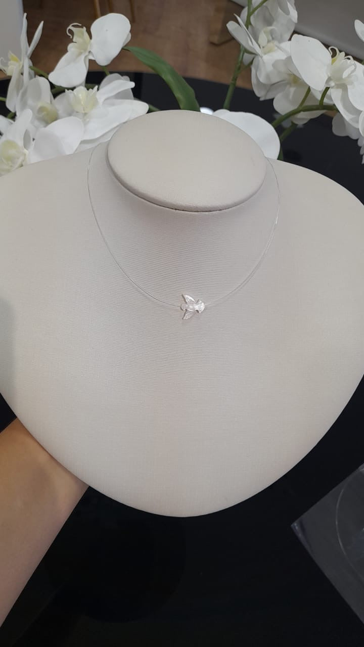 Colar Espírito Santo Nylon Madre Pérola