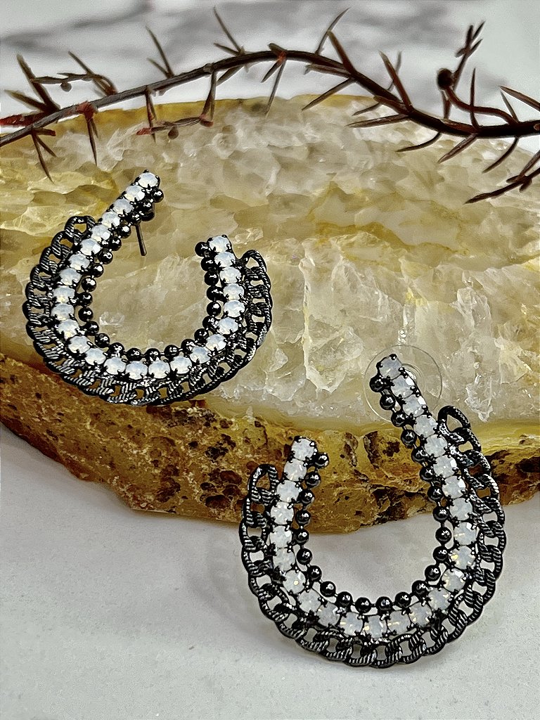 Brinco Corrente Zircônia Nude