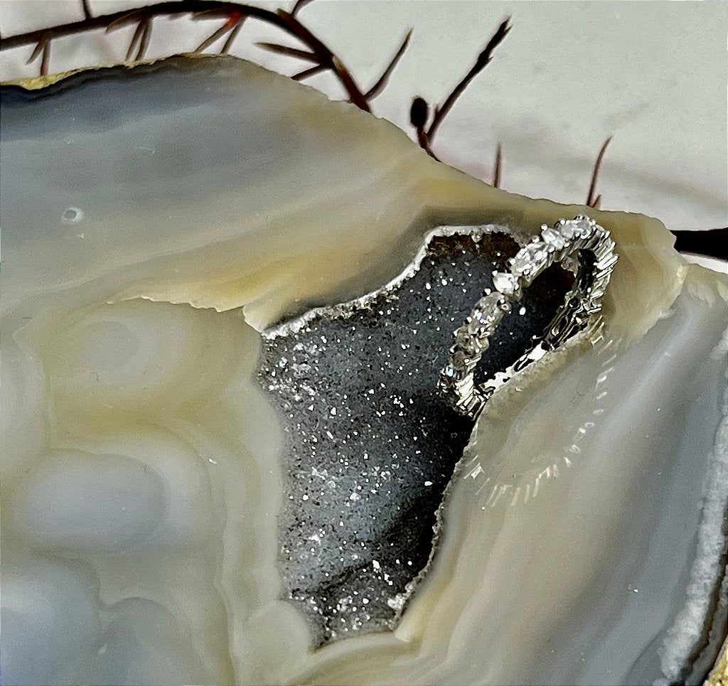 Anel Aliança Zircônia Branca