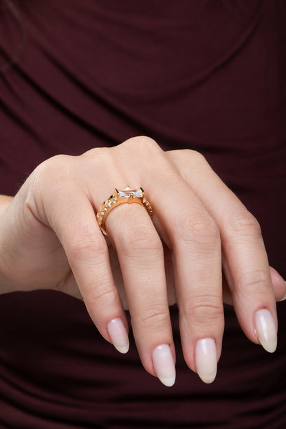 ANEL ZIRCONIA QUADRADA