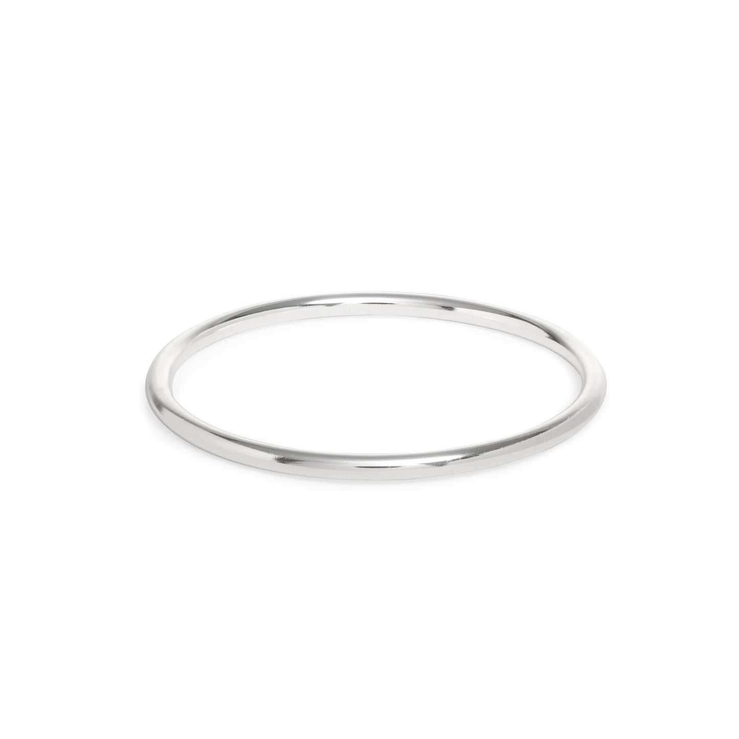 Pulseira Bracelete Liso Aro Fino Banho Prata