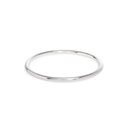 Pulseira Bracelete Liso Aro Fino Banho Prata