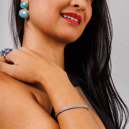 Pulseira Bracelete Cravejada Zircônia