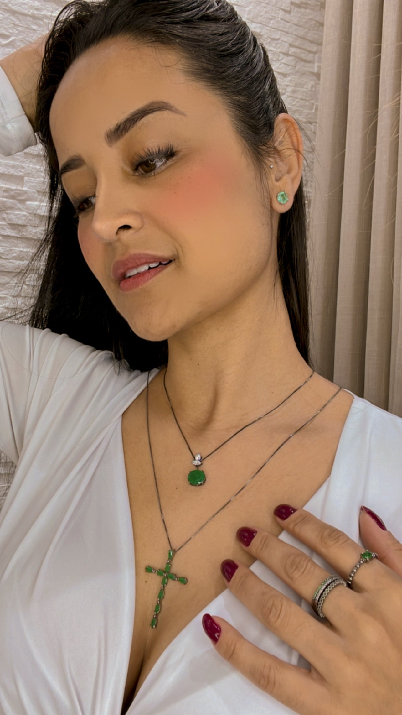 Anel Solitário Zircônia Verde