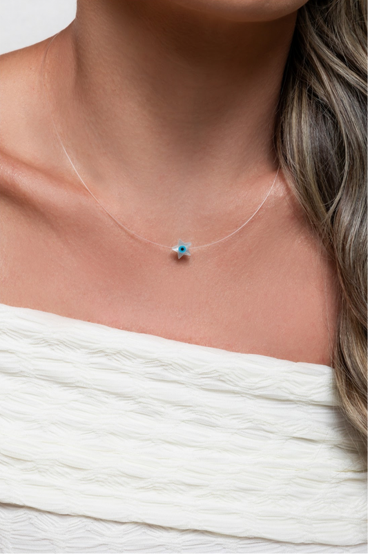 COLAR NYLON ESTRELA OLHO
GREGO 45CM