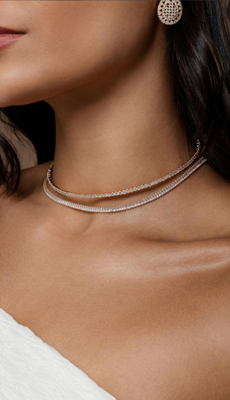 CHOKER ZIRCONIA RIVIERA 30+15CM