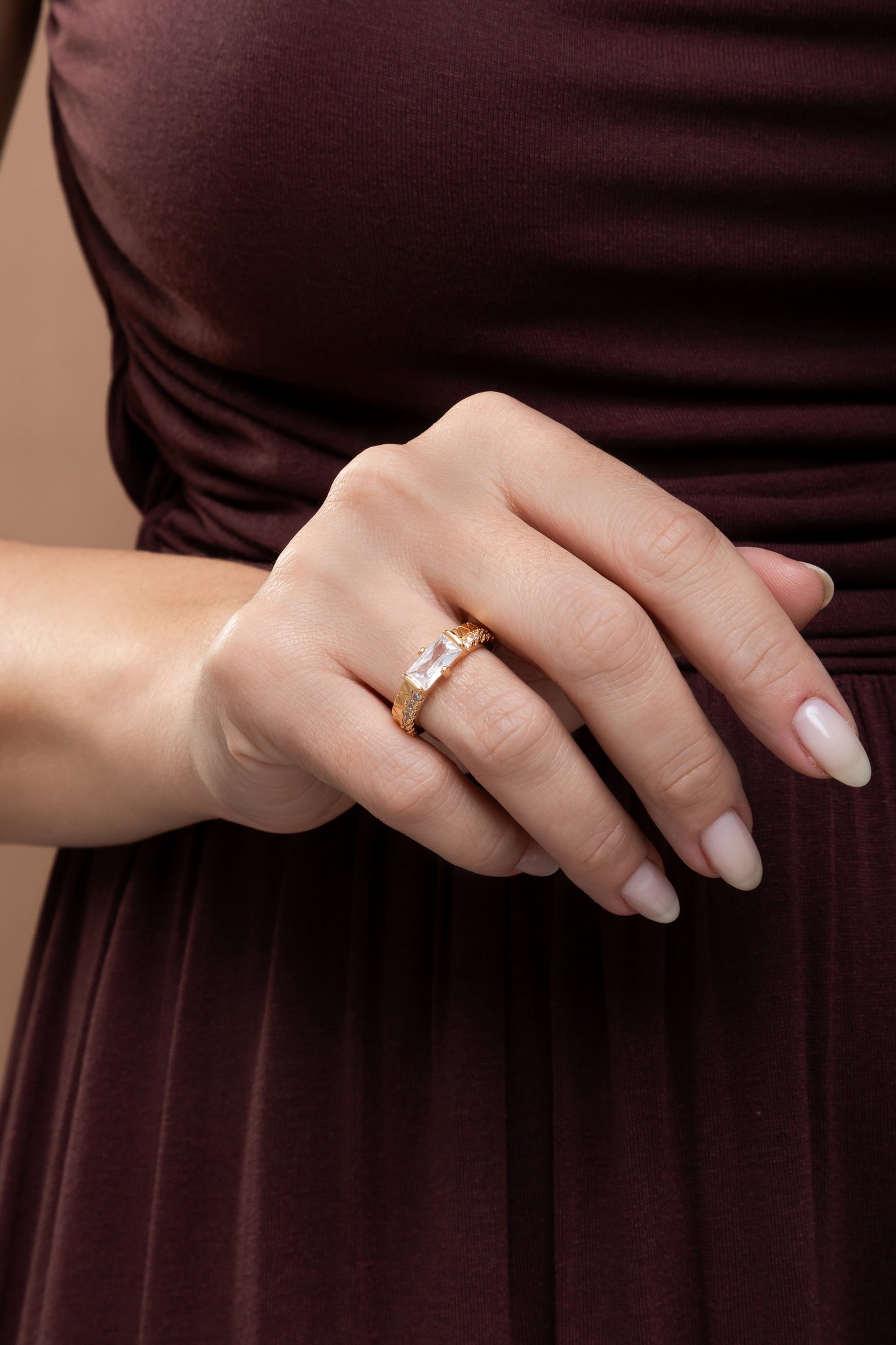 ANEL ZIRCONIA QUADRADA