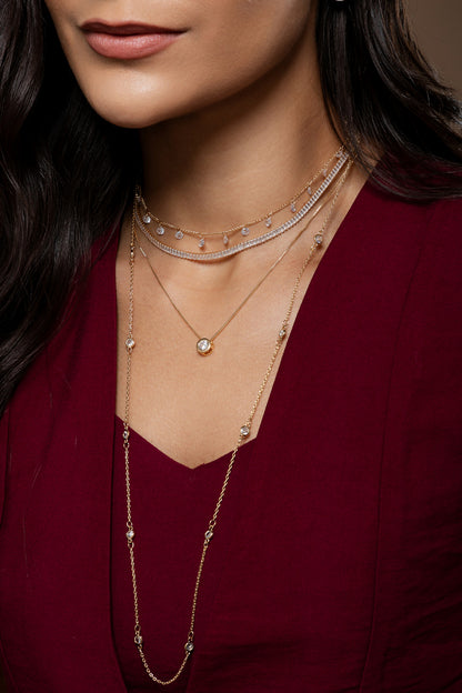 CHOKER ZIRCONIA RIVIERA 30+15CM