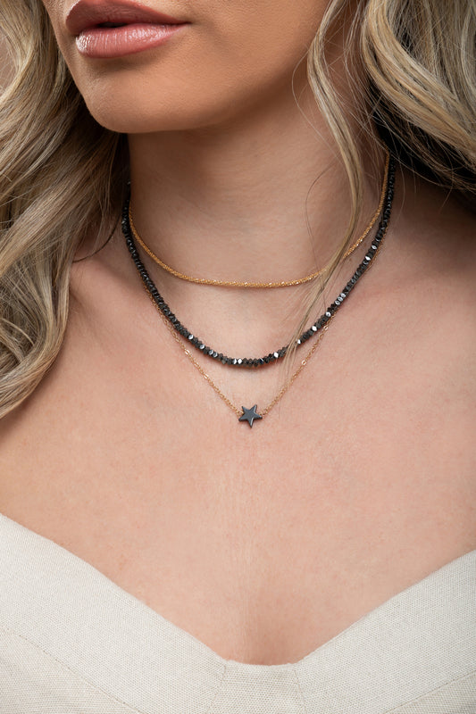 COLAR DUPLA HEMATITA