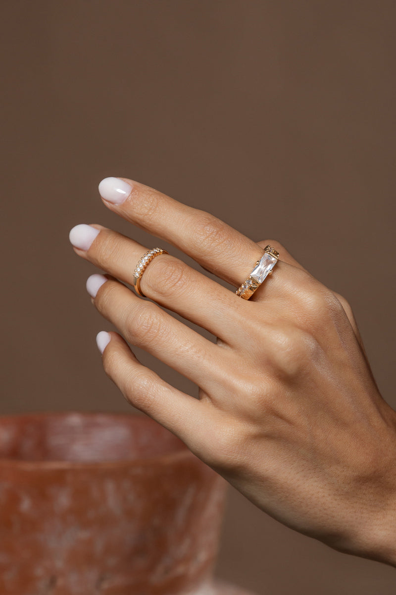 ANEL ZIRCONIA QUADRADA