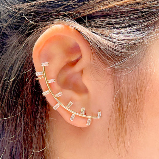 Brinco Zircônia Branca Earcuff Garras