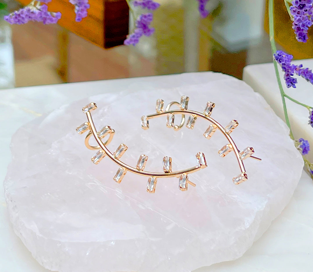 Brinco Zircônia Branca Earcuff Garras