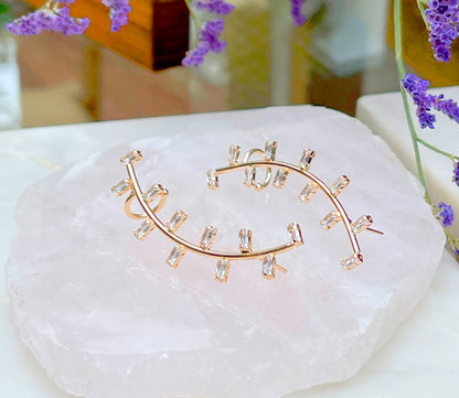 Brinco Zircônia Branca Earcuff Garras