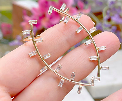 Brinco Zircônia Branca Earcuff Garras