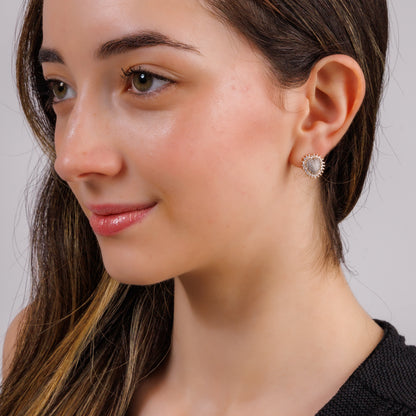 Brinco Coração Mini Zircônia