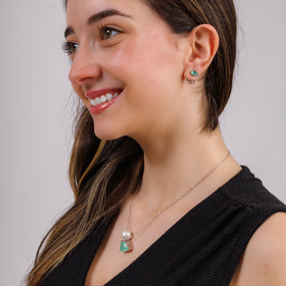 Brinco Solitário Turmalina Fusion