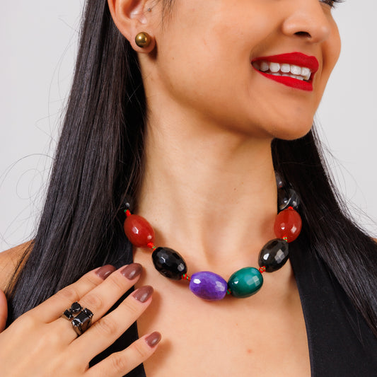 Colar Pedrita Multicor