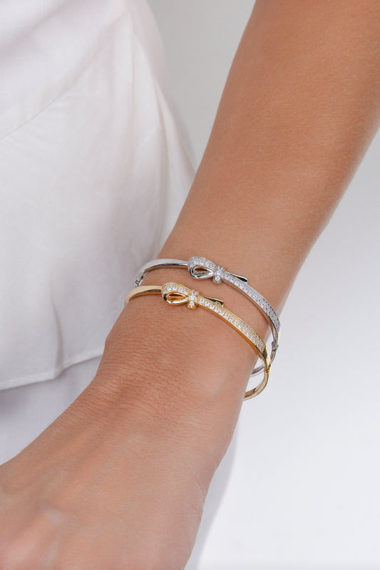 Pulseira Bracelete Laço Zircônia