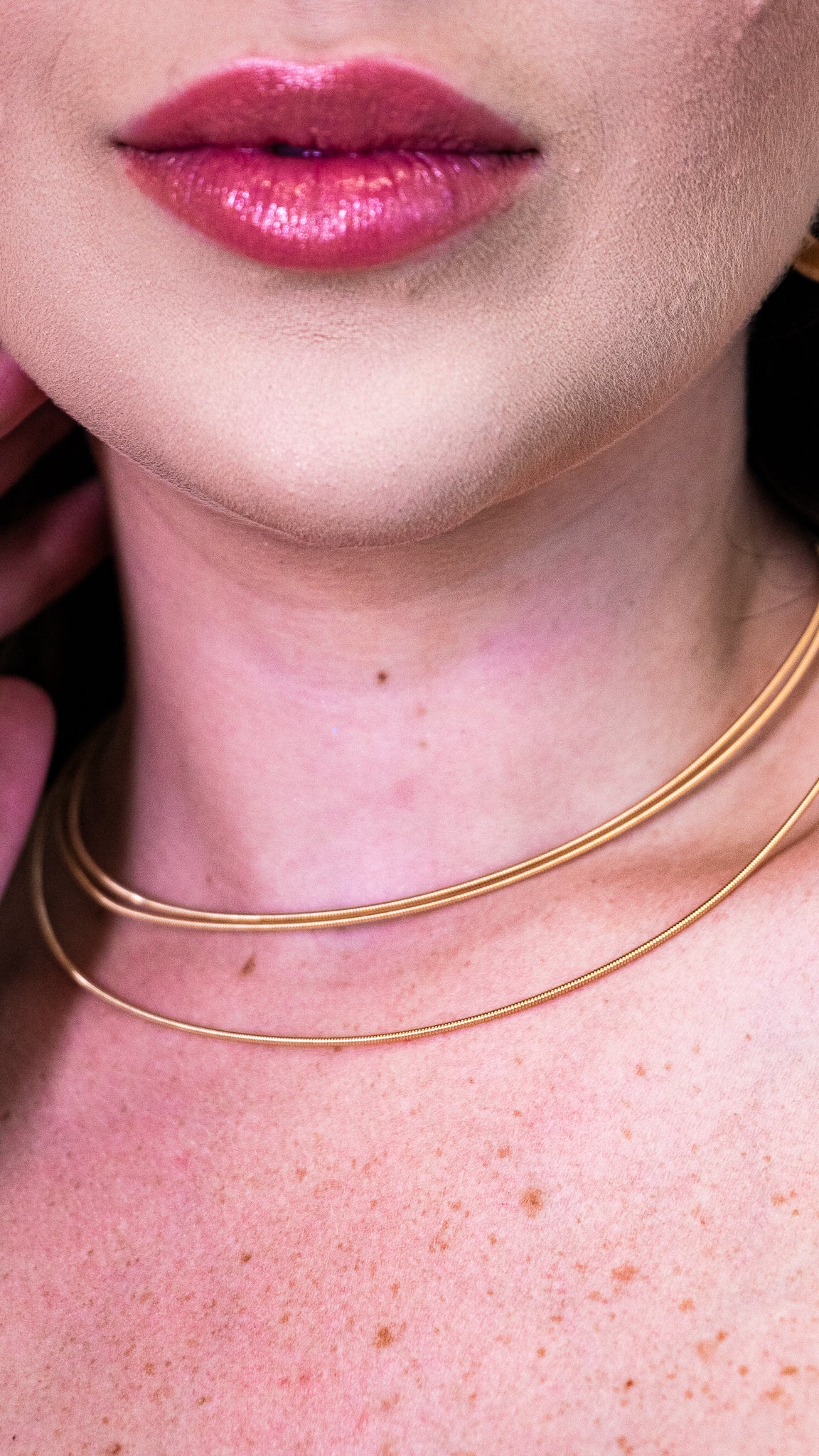 Colar Corda de Violão Lisa Banho de Ouro 18K