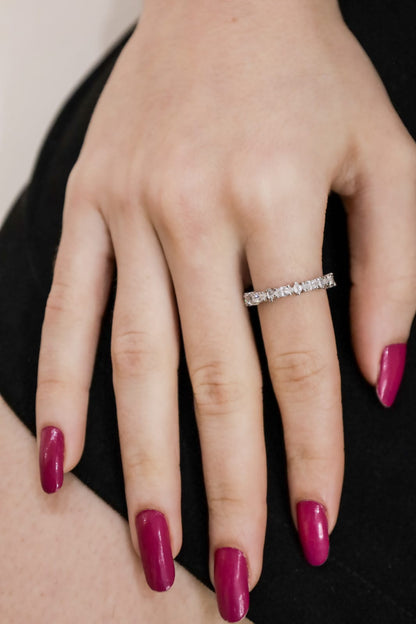 Anel Aliança Zircônia Branca