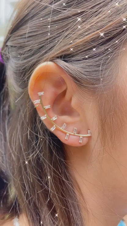 Brinco Zircônia Branca Earcuff Garras