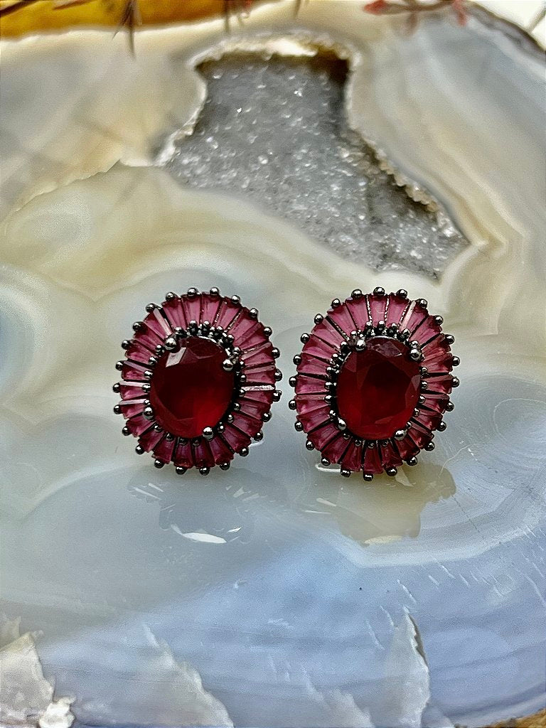 Brinco Zircônia Rubi