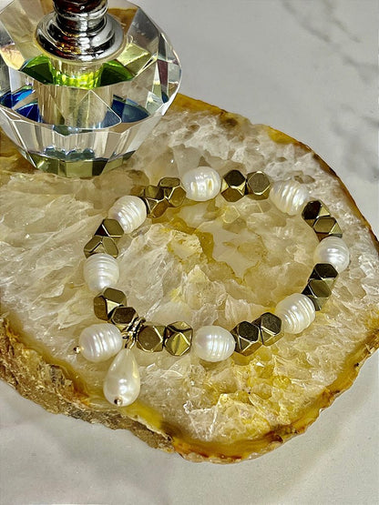 Kit Pulseira Pérolas Com 3 Pecas