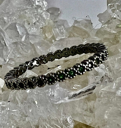 Anel Aliança Zircônia Verde