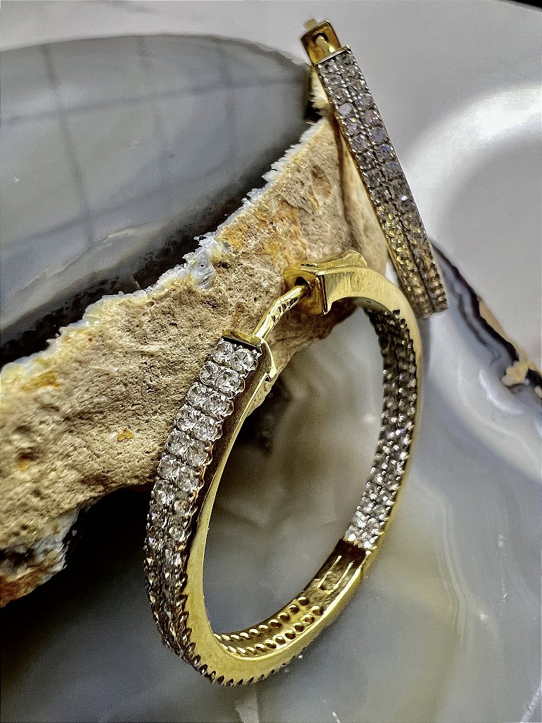 Brinco Argola Banho Ouro 18k Festa