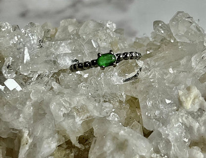 Anel Solitário Zircônia Verde