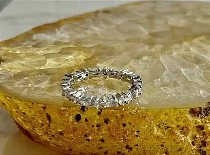 Anel Aliança Zircônia Branca