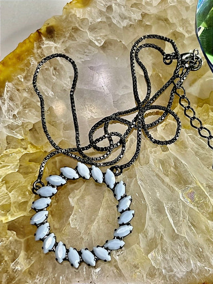 Colar Corrente Azul Claro