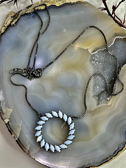 Colar Corrente Azul Claro