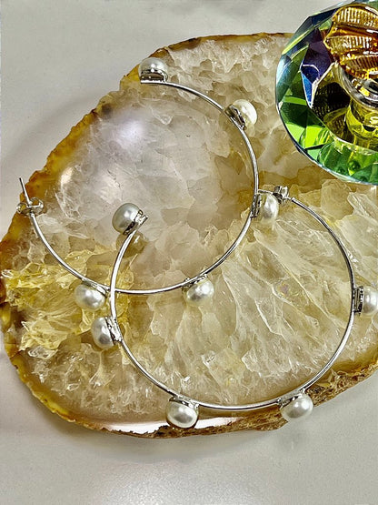 Brinco Argola Pérolas