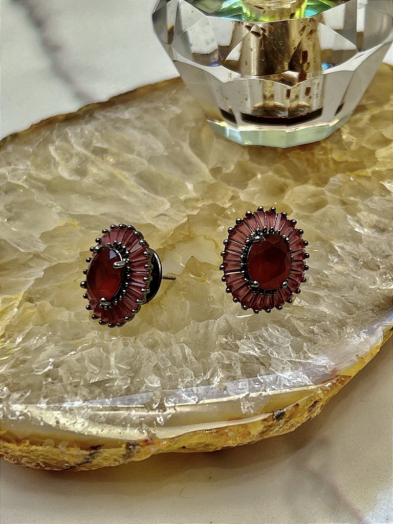 Brinco Zircônia Rubi